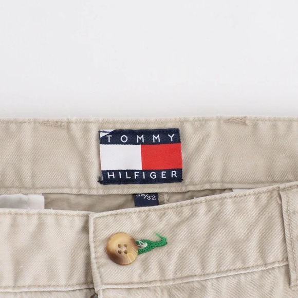 Vintage Tommy Hilfiger Beige Straight Leg Chino Style Pants - Size 38/32 - Picture 7 of 13